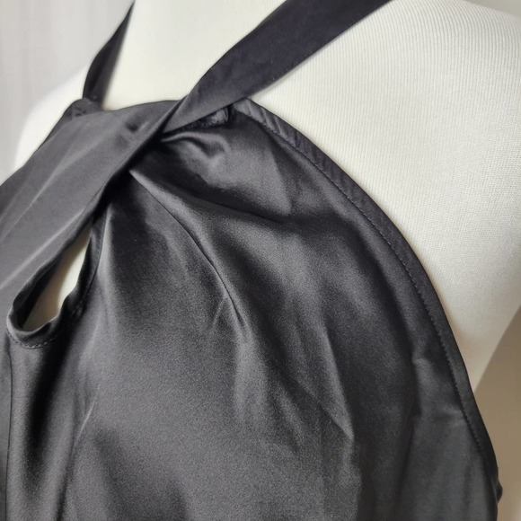 AND NOW THIS Halter-Neck Twist-Front Tank Top Black NWT $39 Size XL - Picture 4 of 8